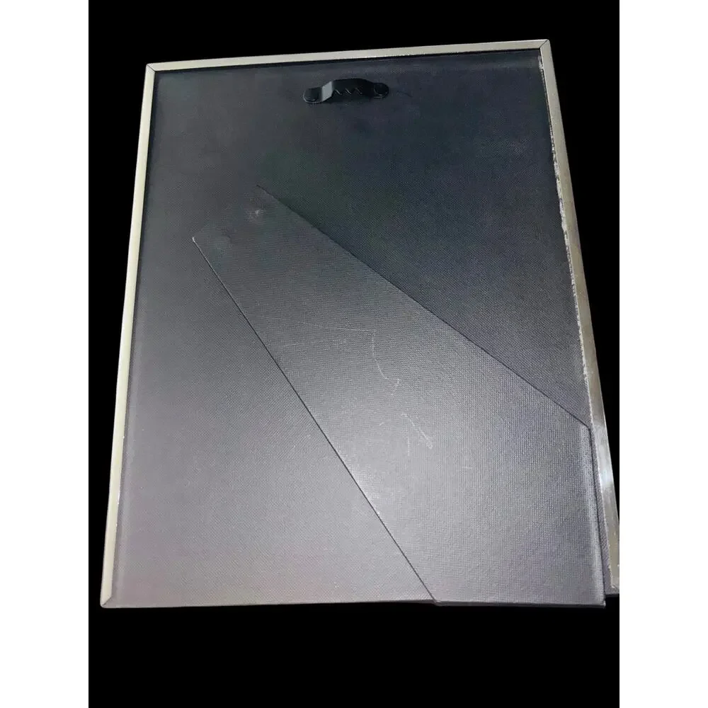 Pottery Barn Stewart Plaid Frame Stainless Frame Nickel Finish 5x7 Plaid Mat
